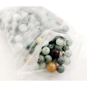 Vintage 8mm Faux Aventurine Loose Beads (A4326)